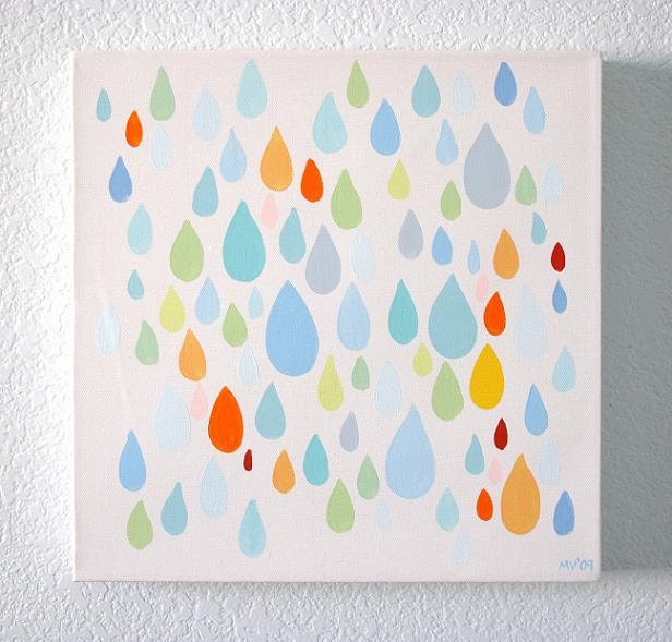 Rain on Me 24x24" canvas