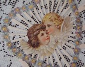 Germany Paper Scraps Lithographed Victorian Angels Paper Die Cut Scraps