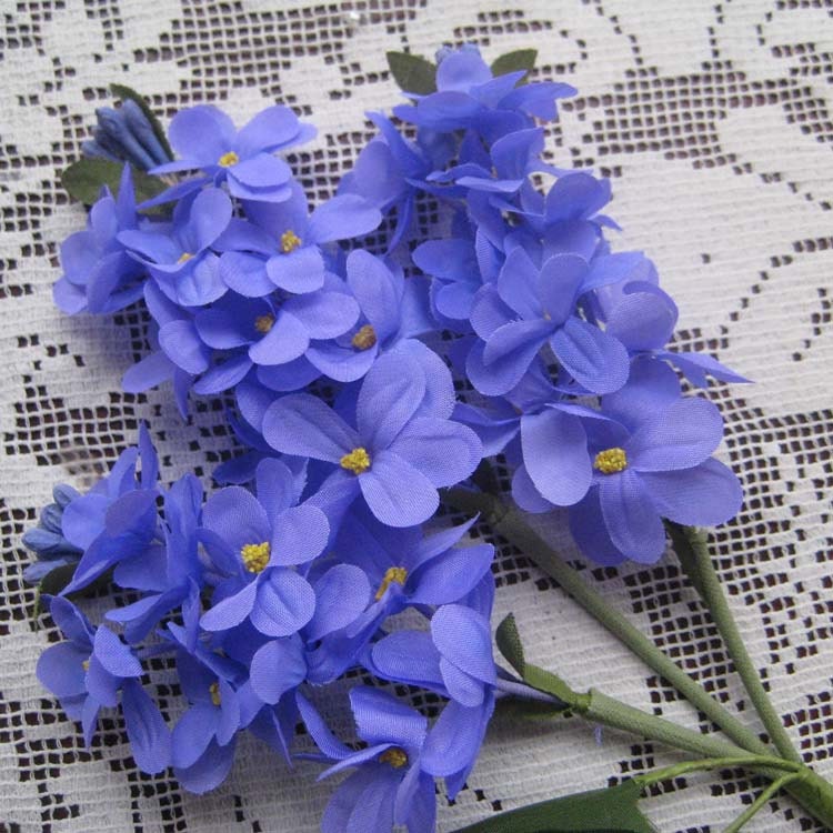 Millinery Fabric Flowers Hand Made In Czech Republic Purple Lilacs