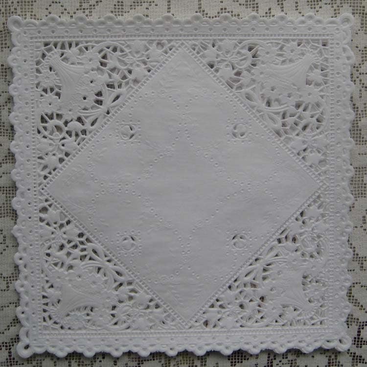 10 Fancy Paper Lace White Square Doilies Doily by 32NorthSupplies
