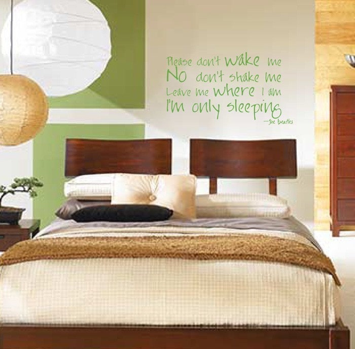 Only sleeping The Beatles vinyl wall decal art quote home decor