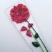 Red Fused Glass Flower Pot Plant Poke Stake