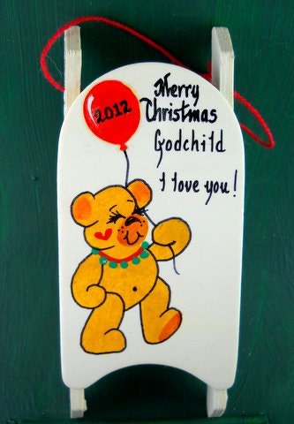 Personalized sled ornament