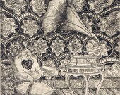 The Silence Between Us, drypoint engraving