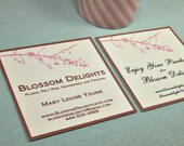 Printable - EDITABLE -CHERRY BLOSSOM -  3 inch Labels, Business Cards, Price and Gift Tags, Earring Cards - You Change the Text