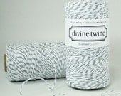 Oyster - Gray and White Bakers Twine - 240 yards (720 feet) - Divine Twine