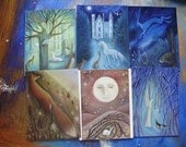 Six Mixed Postcards with Envelopes