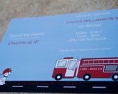 Firetruck Invitations Birthday Invitations : Sound the Alarm Party Invitations set of 10 by Belleza e Luce Il_170x135