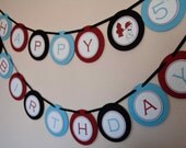 Firetruck Birthday Party Banner Sound the Alarm Party Banner by Belleza e Luce Il_170x135
