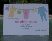 Baby Shower Birth Announcements Clothesline Invitation set of 10 by Belleza e Luce Il_170x135