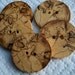 Lot of 5 XXXL Thick and Chunky Spalted Oak Handcrafted Tree Branch Buttons....2 3/8 inch....2 large holes...245