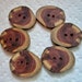 Wood or Wooden Buttons Lot of 6 Medium North Carolina Red Cedar Tree Branch Buttons....1 1/4 inch....2 holes...36