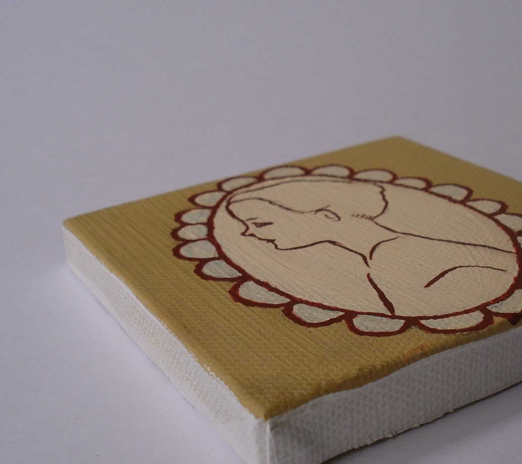 Mini Portrait Painting on Canvas