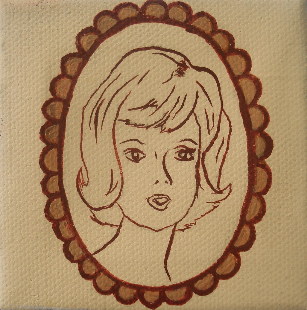 Mini Portrait Painting on Canvas