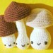 Mushroom Trio - Crochet Pattern PDF