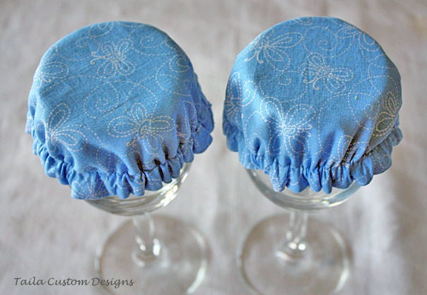 Wine Glass Covers Reusable Cup Drink Cozy by TailaCustomDesigns