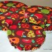 Fabric Elastic Food Cover Bowl Reusable Picnic Retro Fruit Fabric (Set of 4)