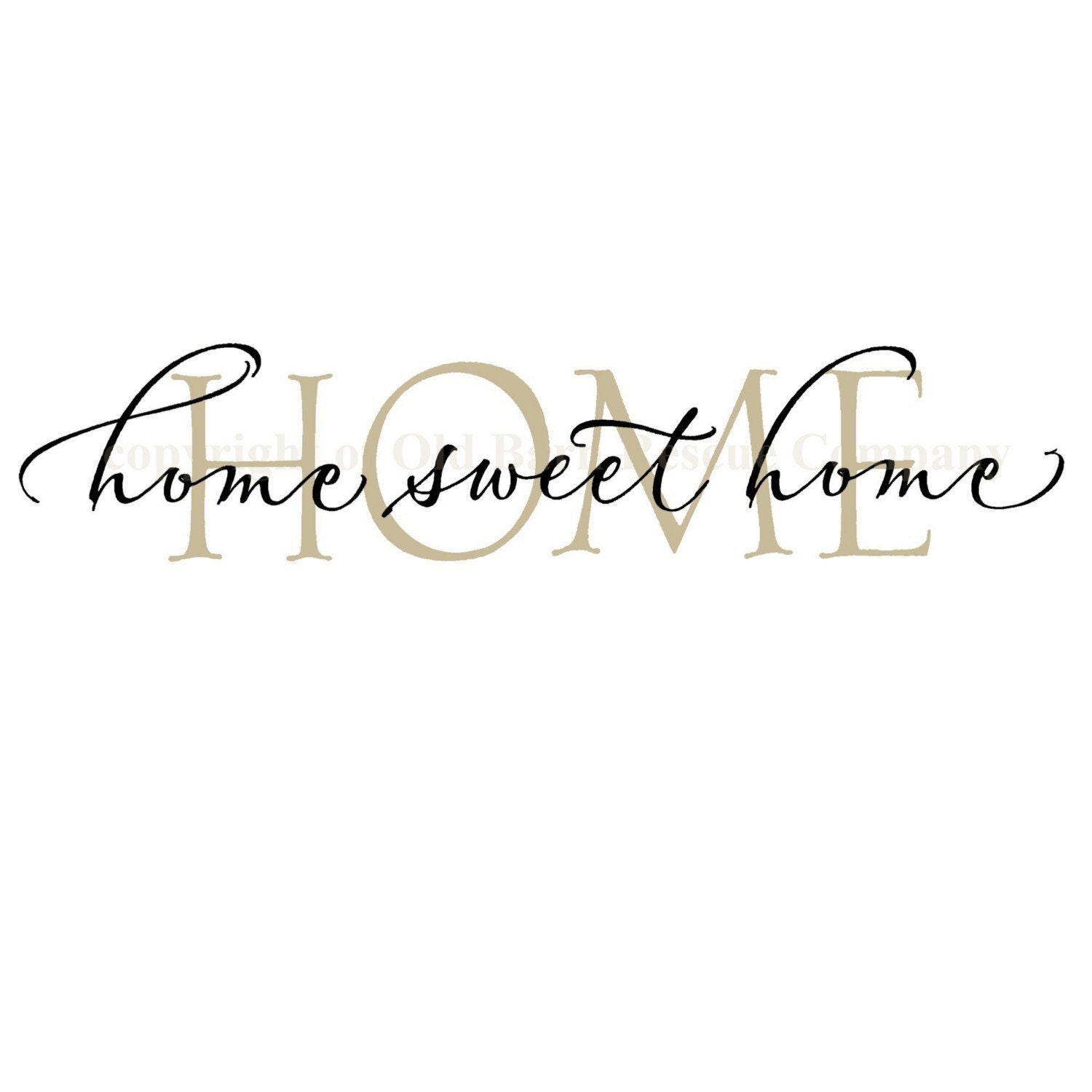 home sweet home - vinyl wall graphic decal lettering words