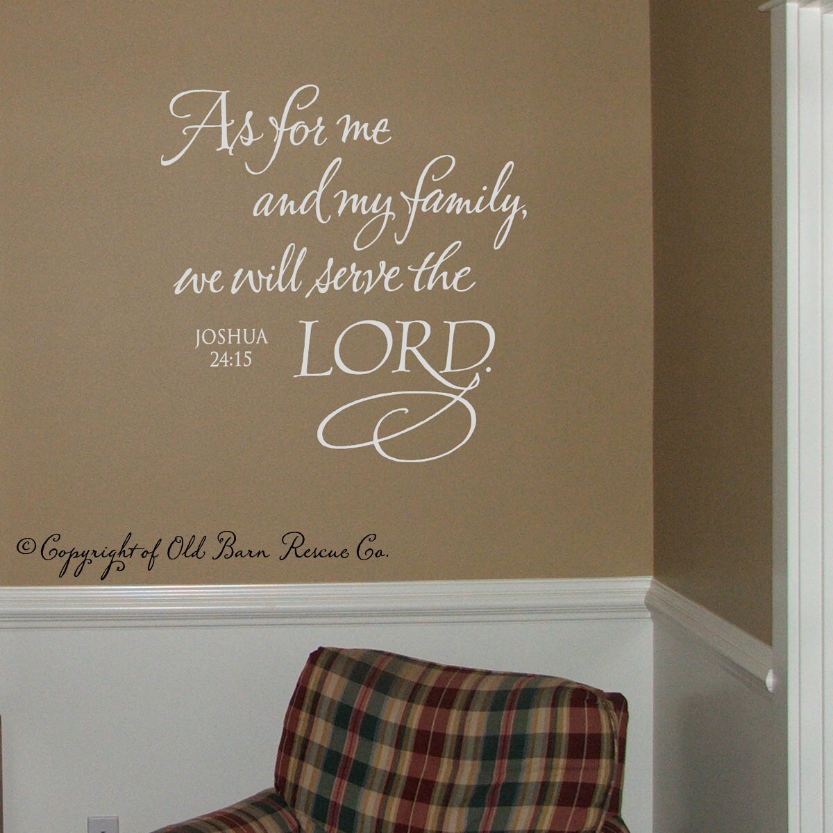 As for me and my family Vinyl Wall Decal by OldBarnRescueCompany