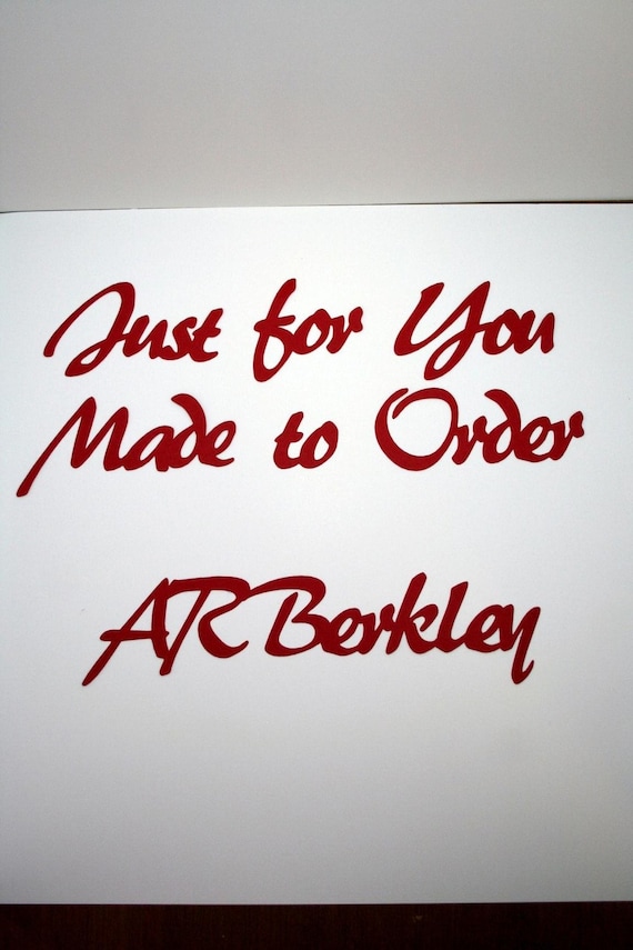 Items similar to Custom Die Cut Words, Scrapbooking Letters, AR Berkley