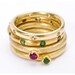 18k gold Half Round Stackable with Yellow Sapphires MADE TO ORDER using 100 Percent Recycled Gold from Hoover and Strong