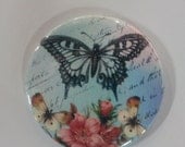 Pocket Mirror - beautiful vintage pattern
