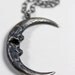 owl moon. owl talon crescent necklace.