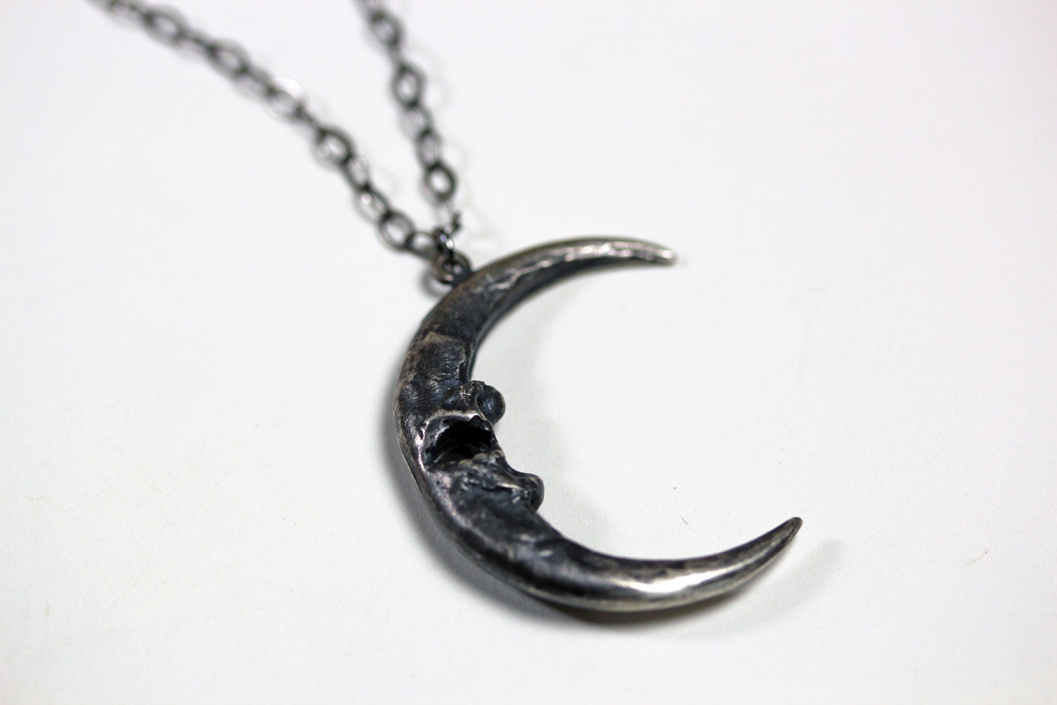 owl moon. owl talon crescent necklace.