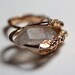 the messenger. crow claw & quartz crystal ring. rose gold vermeil.