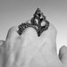 the sea witch. shell skeleton ring.