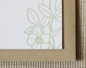 Botanical Letterpress Notecard - 100% Cotton Cardstock