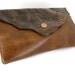 Rustic Earth Tone Leather Clutch- christmasinjuly