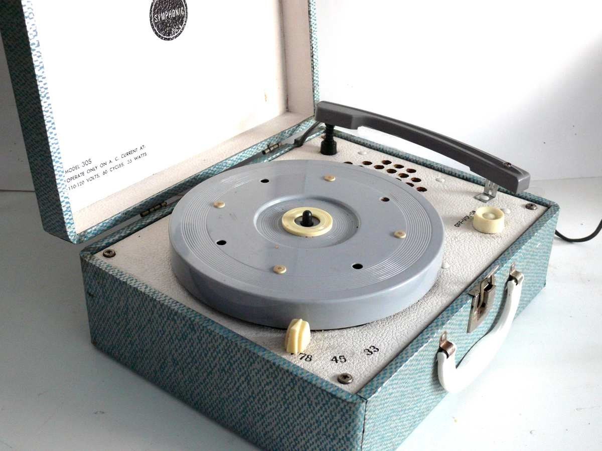 1950's Symphonic Portable Phonograph Record Player by allunique
