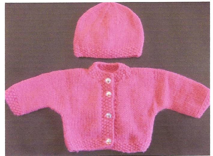 Premature Baby Sweater Jacket & Hat Knitting by scottishcraft