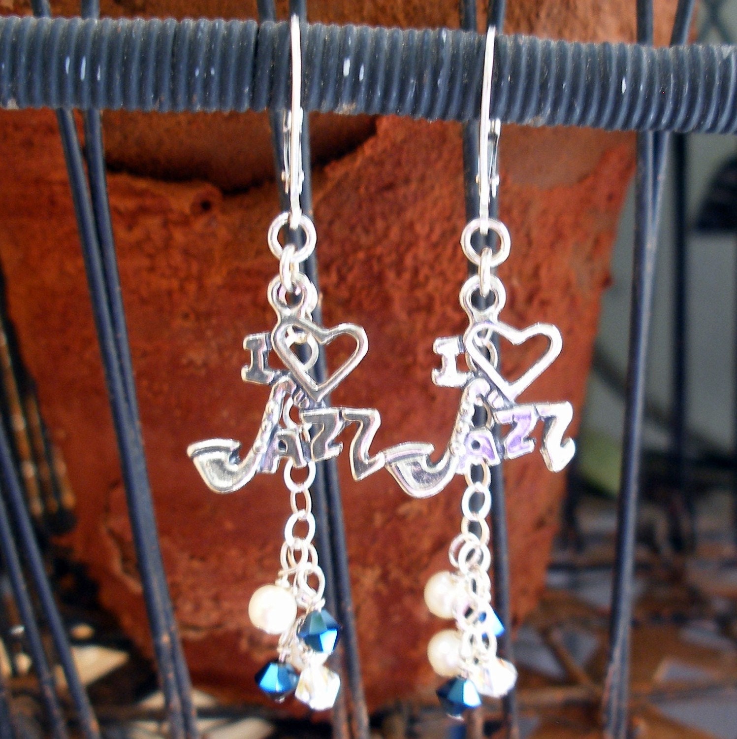 Earrings - Pearl and Crystal Jazz Charm