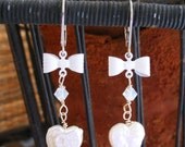 Sweetheart Earrings - Heart Shaped Freshwater Pearls