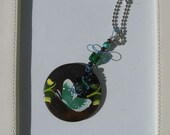 KEYCHAIN PENDANT BUTTERFLY Boho Hippie Upcycled Vintage Doodad "Papillon"