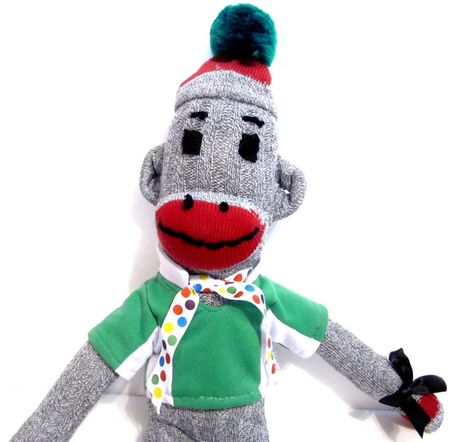 Vintage Sock Monkey / Handmade Sock Monkey Doll