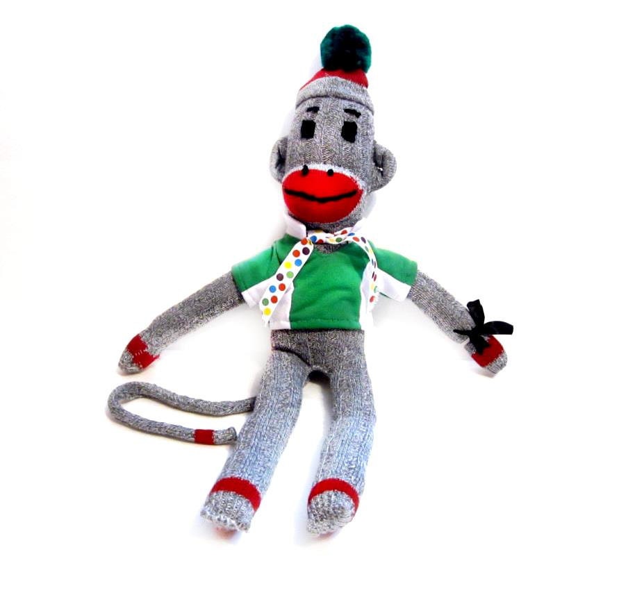 Vintage Sock Monkey / Handmade Sock Monkey Doll