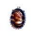 Vintage Cameo Pendant, Brown Glass Charm, Costume Jewelry