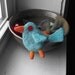 Needle Felted Brooch Pin Bluebird Boutonniere