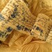 NEW DESIGN - Romantic French Blue Country Roses Fabric Hand Stamped Trim 2 Yards (300)