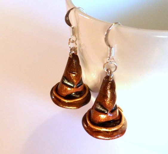 3D Sorting Hat earrings, Harry Potter inspired