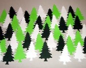 45 little cardstock trees