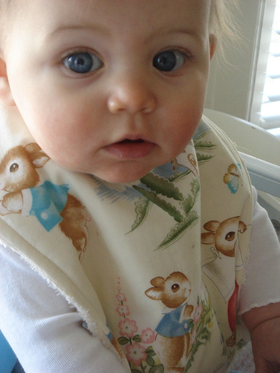 LAST ONE Busy Bunnies Bib for Girls or Boys
