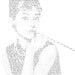 8x10 Print of Audrey Hepburn in Text