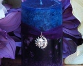 Twilight Sunset Candle 2x3 . Summer Evening Illumination, Love. With Exotic Dark Sandalwood, Vetiver, Bergamot, Lime, Black Lily, Camillia