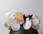Wire Crochet Mother-Of-Pearl Bracelet Handmade - Wide - Clubbing - Unique - White - Black - Medium - Large- Plus Size - Women