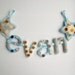 Personalized Boys Name garland banner padded lowercase Dots and Buttons