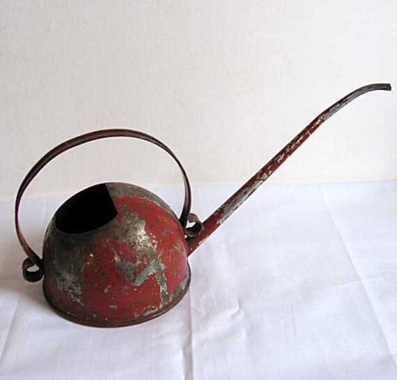 Vintage Metal Long Spout Water or Oil Can by kelleystreetvintage